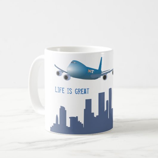 Tasse "Das Leben ist großartig" (Vorderseite Links)
