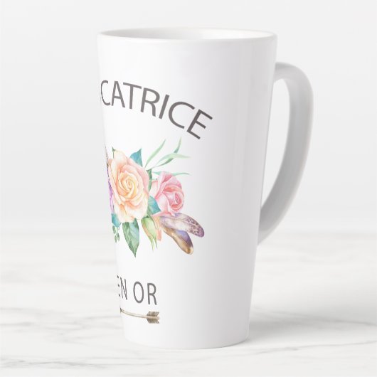Tasse de café fleurs éducatrice en or or (Rechte Ecke)