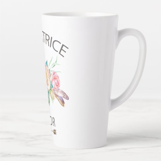 Tasse de café fleurs éducatrice en or or (Rechts)