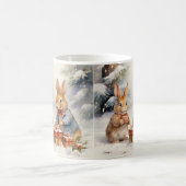 Tasse de Noël illustrée de jolis lapins (Mittel)