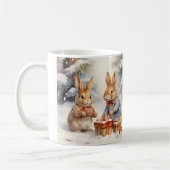 Tasse de Noël illustrée de jolis lapins (Links)