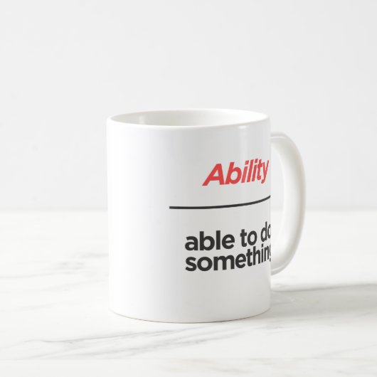 Tasse - Definition der Fähigkeit (VorderseiteRechts)