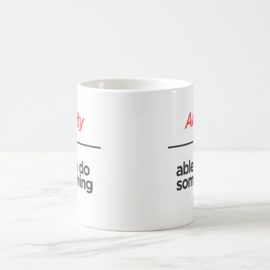 Tasse - Definition der Fähigkeit (Mittel)