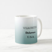 Tasse - Delaware Staat Map mit City (VorderseiteRechts)