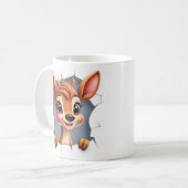 Tasse der 3D-Hirschhülle, 3D-Tasse (Vorderseite Links)