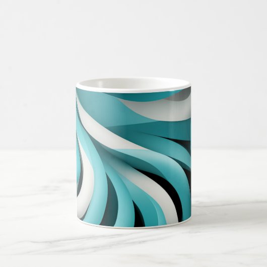 Tasse der abstrakten 3-D-Design-Keramik (Mittel)