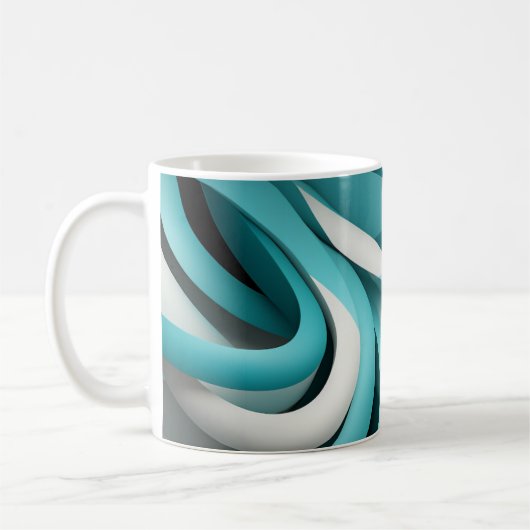 Tasse der abstrakten 3-D-Design-Keramik (Links)