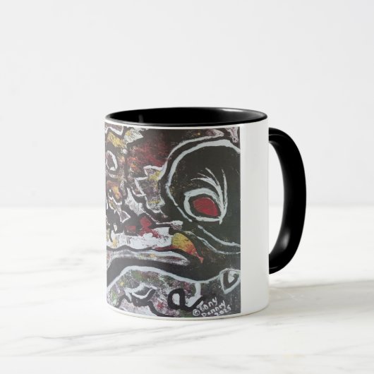 Tasse der abstrakten Alien (VorderseiteRechts)