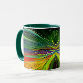 Tasse der abstrakten Astronomischen Keramik (Vorderseite Links)