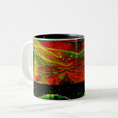 Tasse der abstrakten Astronomischen Keramik (Vorderseite Links)