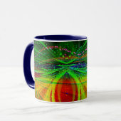 Tasse der abstrakten Astronomischen Keramik (Vorderseite Links)