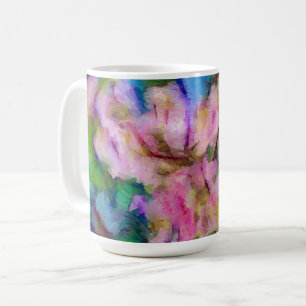 Tasse der abstrakten Impressionistin Floral Blume 