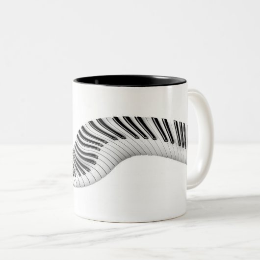 Tasse der abstrakten Klaviertasten (VorderseiteRechts)