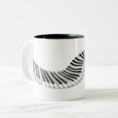 Tasse der abstrakten Klaviertasten (Vorderseite Links)