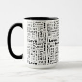 Tasse der Abstrakten Liebe Schwarz/Weiß (Links)