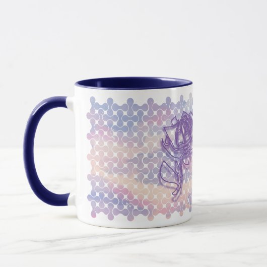Tasse der abstrakten Pastell-Rose (Links)