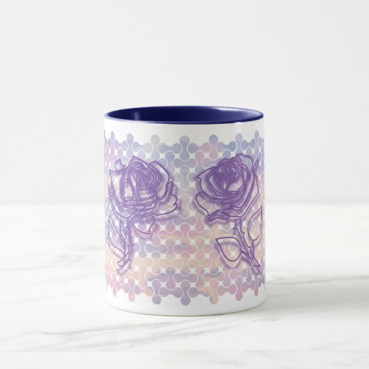 Tasse der abstrakten Pastell-Rose (Zentrum)