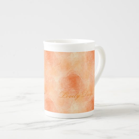 Tasse der abstrakten Rose (Orange) (Vorderseite Rechts)