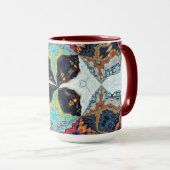 Tasse der abstrakten Schwarzen Blume (VorderseiteRechts)