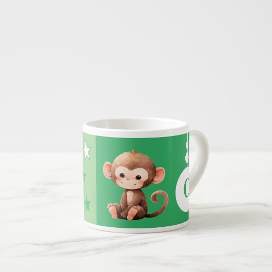 Tasse der Affen von Kindern personalisierter Name (Vorderseite Rechts)