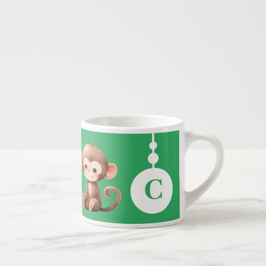 Tasse der Affen von Kindern personalisierter Name (Rechts)