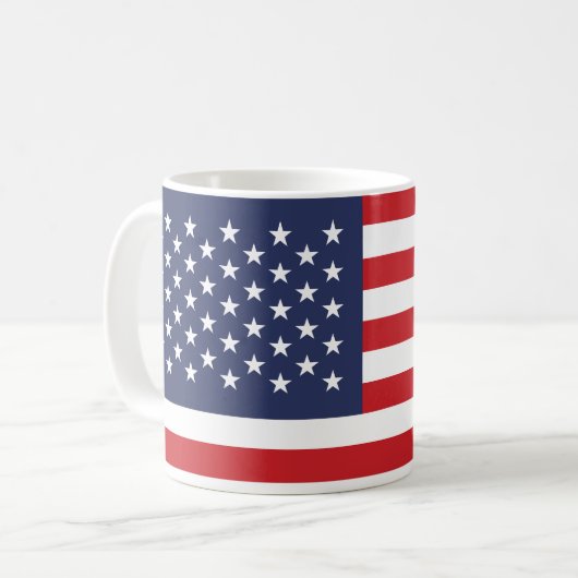 Tasse der amerikanischen Flagge (Vorderseite Links)