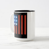 Tasse der amerikanischen Flagge (Vorderseite Links)