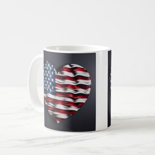 Tasse der amerikanischen Flagge (Vorderseite Links)