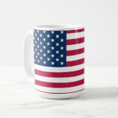 Tasse der amerikanischen Flagge (Vorderseite Links)