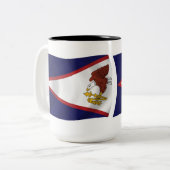Tasse der amerikanischen Flagge von Samoa (Vorderseite Links)
