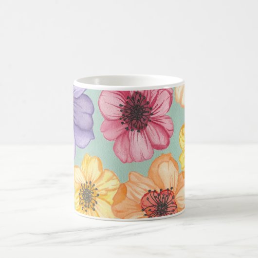 Tasse der Aquarell-Blume (Mittel)
