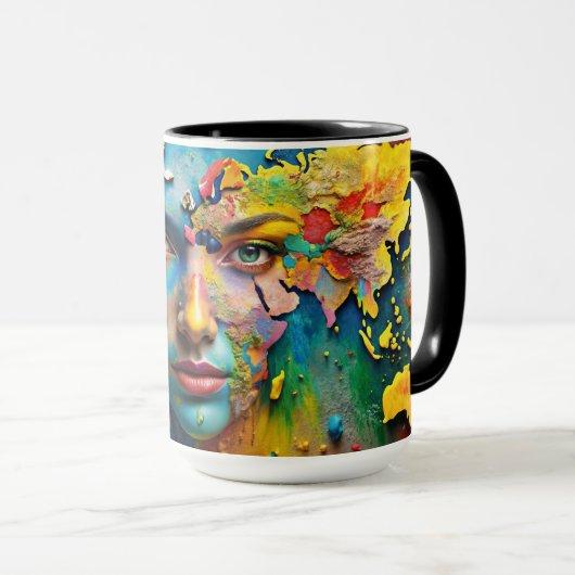 Tasse der Aquarellfarbe (VorderseiteRechts)