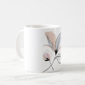 Tasse der Aquarellfarben-Blume (Vorderseite Links)