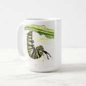 Tasse der Aquarellfarben-Raupe (Vorderseite Links)