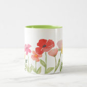 Tasse der Aquarellfarben-Wildblume (Mittel)