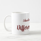 Tasse der Assistenzkraft für die Affirmation (Links)