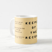 Tasse der Aufzeichnungen (Vorderseite Links)