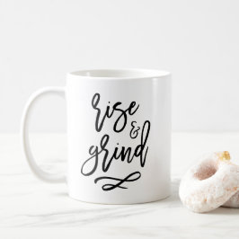 Tasse der Aufzucht und GrindTypografie