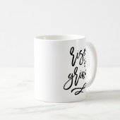 Tasse der Aufzucht und GrindTypografie (VorderseiteRechts)