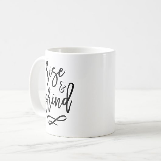 Tasse der Aufzucht und GrindTypografie (Vorderseite Links)