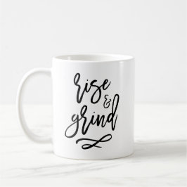 Tasse der Aufzucht und GrindTypografie