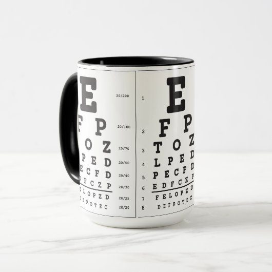 Tasse der Augendiagramme (Vorderseite Links)