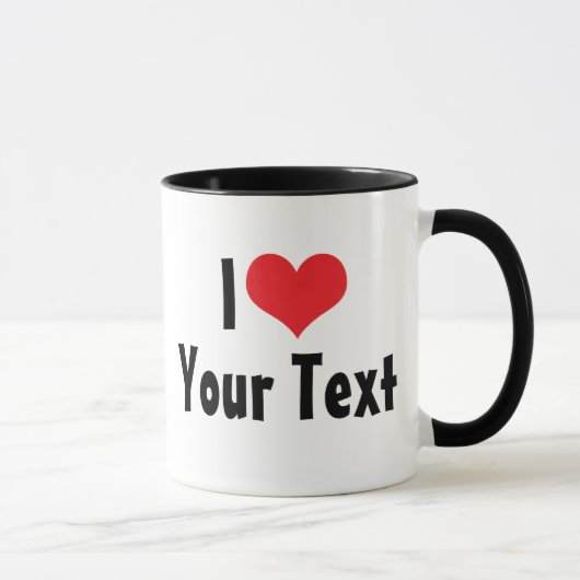 Tasse der benutzerdefinierten I-Liebe (2-seitig) (Rechts)