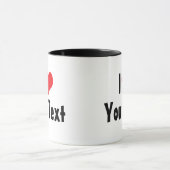 Tasse der benutzerdefinierten I-Liebe (2-seitig) (Zentrum)