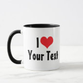 Tasse der benutzerdefinierten I-Liebe (2-seitig) (Links)