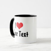 Tasse der benutzerdefinierten I-Liebe (2-seitig) (Vorderseite Links)