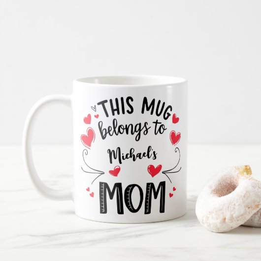 Tasse der benutzerdefinierten Mama - Diese Tasse g (Mit Donut)