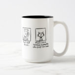 Tasse, der beste Freund des Mannes Zweifarbige Tasse<br><div class="desc">Tasse,  Hund ist bemannt besten Freund,  Katze kackt in einem Kasten</div>