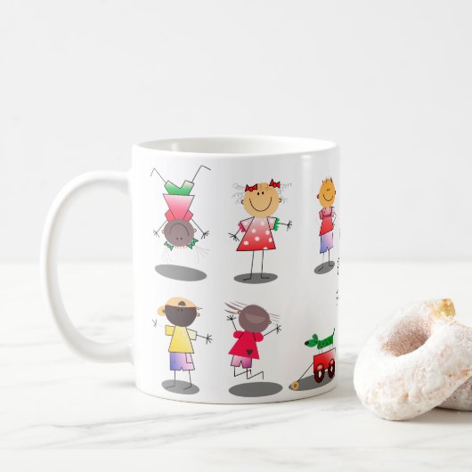 Tasse der besten Freunde und Mädchen (Mit Donut)