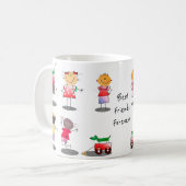 Tasse der besten Freunde und Mädchen (Vorderseite Links)
